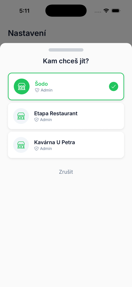 ShiftStreak account switching – one tap to change business